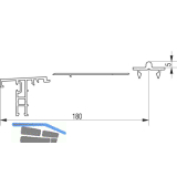 GU Thermostep 204 Trittschwellen-Set 5/180 L=5000 mm IV88-92 Alu silber