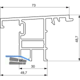 GU Thermostep 204 Wetterprofil 30 P1986, FA 28, L=6700 mm, Alu silber eloxiert