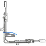 ROTO NT/NX Eckumlenkung f�r Bodenschwelle 2V Falzluft 10 mm silber