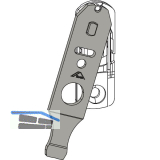 ROTO NT/NX Fl�gelheber f�r L�fterschere und Feststellschere silber (795925)