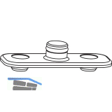 ROTO NT/NX Rahmenteil PVC zu Feststellschere/Drehbegrenzer silber