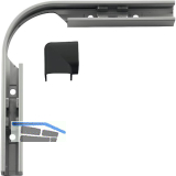 HAUTAU FL190 Eckumlenkung biegbar, 60-135�, Stahl verzinkt/Abdeckkappe schwarz