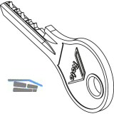 ROTO Zylinderschl�ssel-Set mit Ring zu Drehsperre Zylinder aufschraubbar