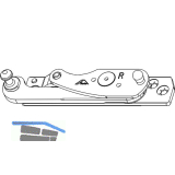 ROTO NT/NX Ecklager Designo 3-fl�gelig Holz Falztiefe 24/30 mm 13V silber links