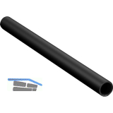 HAUTAU FL190 Kurbelstangenrohr L=3000 mm Aluminium schwarz RAL 9005