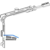 ROTO E-Tec Control NT/NX Eckumlenkung kurz MVS 1S-P Zapfen silber