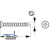 MACO Beschlagsschraube Holz/Kunststoff 4,2x40 mm Phillips Tricoat-Evo