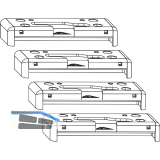 ROTO Patio Alversa Spaltl�ftungsschlie�st�ck-Set PVC PLUS Plan/PLUS Tec links