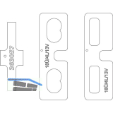 MACO Fr�seinlage f�r Eck-/Scherenlager DT Falzluft 4 mm �berschlag 18 mm 13V