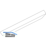 GEZE OL90N/OL95 Abdeckprofil auf Gehrung, L=2000 mm, Alu wei� RAL 9016