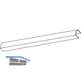 GEZE OL90N/OL95 Abdeckprofil gerade, L=6000 mm, Alu wei� RAL 9016