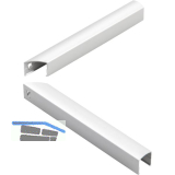 GEZE OL90N/OL95 Eckwinkelabdeckung, 140x140 mm, Alu silber eloxiert