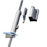 GEZE OL90N/OL95 Zusatzverriegelung, �berschlag 0-17 mm, Alu silber eloxiert