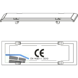 MACO Aufsteckteil f�r Getriebegeh�use CE-EN Aufdruck silber RAL 9022