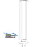 MACO Abdeckung lang Ecklager DT160 graphitschwarz RAL 9011 (371730)