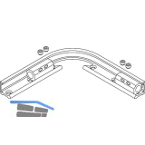 GEZE OL 320 Eckumlenkung biegbar, Stahl verzinkt