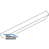 GEZE OL320 Abdeckprofil Gehrung zu RWA100NT, L=3000 mm, Alu wei� RAL 9016