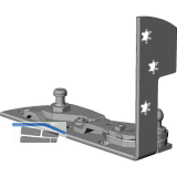 WINKHAUS Ecklager EL.H.IF-N.29-13-12.LS Eurofalz 29 mm 13V silber links