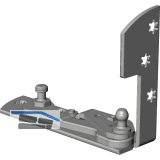 WINKHAUS Ecklager EL.H.IF-N.29-13-12.RS Eurofalz 29 mm 13V silber rechts