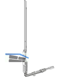 ROTO NX Stulpfl�gelgetriebe KSR Standard konstant L= 445 mm silber