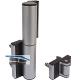 Selbstschlie�endes T�rband Tiger, Aluminium silber eloxiert