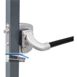 Panikschloss LPKQ4040 U2L f�r Gittertore ,f�r Vierkantrohr 40-60mm, Alu RAL 7016