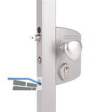 Elektrisches Gittertorschloss LEKQ4040U4L,f�r VK-Rohr,Stromlos ge�ffnet,silber