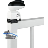 Gittertor-Schwimmbadtorschloss TWIST40, f�r 40mm Profile, inkl. Zylinder,RAL9005