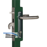 Rohrrahmenschloss H-Metall-WB f�r Einschwei�kasten, DM 35, PZ 92,eckig,Edelstahl