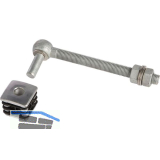 Torband f�r Gartentore, M16, L�nge 160 mm, f�r Vierkantrohr, Stahl verzinkt