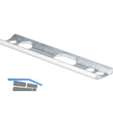 Ausgleichsblech 3019LA f�r Rundrohr � 42 mm, 160 x 30 x1 mm, Aluminium