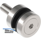 Glaspunkthalter f�r 8 - 18 mm Glas, sichtbar geschraubt, � 30 mm, Edelstahl V2A