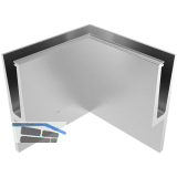 ECONOMY Innenecke f�r Bodenprofil h-Form 0011,vorgesetzte Montage, silber