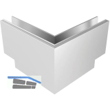 ECONOMY Au�enecke f�r Bodenprofil h-Form 0011,vorgesetzte Montage, silber