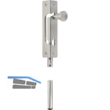 AMF Stangenriegel zwangsgef�hrt mit Bet�tigungsknopf, Riegel � 16 mm, Edelstahl