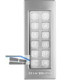 Codetastatur Slimstone 2 mit LED-Beleuchtung, 2 Relais, Aluminium silberf�rbig