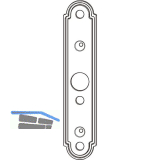 MACO RUSTICO Unterlage f�r Ladenplattenkloben MMV fix 1 mm schwarz
