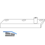 MACO RUSTICO Schlie�zapfenplatte R2 einzeln Abstand 17 mm schwarz rechts
