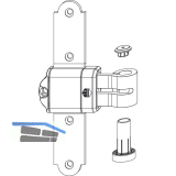 MACO RUSTICO Ladenkreuzband MMV Kr�pfung fix 7 mm Austragung 16-24 mm schwarz