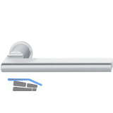 FSB Steckgriff 15 1035 auf Mini-Rosette, T�rst�rke 49-58 mm, Edelstahl matt