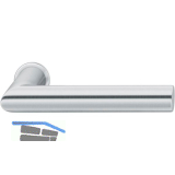 FSB Steckgriff 15 1076 auf Mini-Rosette, T�rst�rke 49-58 mm, Edelstahl matt