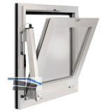 GEZE RWA 100 NT mit E250NT, Hub 200 mm, Aluminium wei� RAL 9016