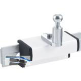 GEZE OL90N/OL95 Fl�gelbock gleitend f�r Holzfenster Euronut, Alu wei� RAL 9016