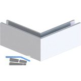 ECONOMY Au�enecke f�r Bodenprofile 0004, Aluminium silber eloxiert