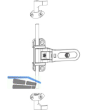 MACO RUSTICO Stangen-Ladenschnappverschluss ohne Schlie�zapfenplatten, schwarz