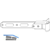 MACO RUSTICO Ladenlangband BLR fl�chenb�ndig L=250 mm, verstellbar, schwarz