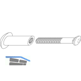 MACO RUSTICO Befestigungsschraube mit Gewindeh�lse M5x35 mm, LS 26-38mm, schwarz