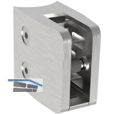 ECONOMY Glasklemmbeschlag f�r Rundrohr 42,4mm, eckig, Edelstahl geschliffen V2A
