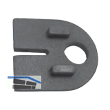 Einlage zu Glasklemmbeschlag Modell 25 f�r 12,76 mm Glas, Gummi