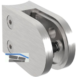 ECONOMY Glasklemmbeschlag f�r Rundrohr 42,4mm, rund, Edelstahl geschliffen V4A
